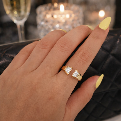 The Duo Edge Open Ring