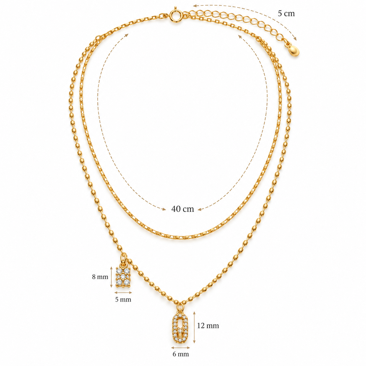 Double Charm Necklace