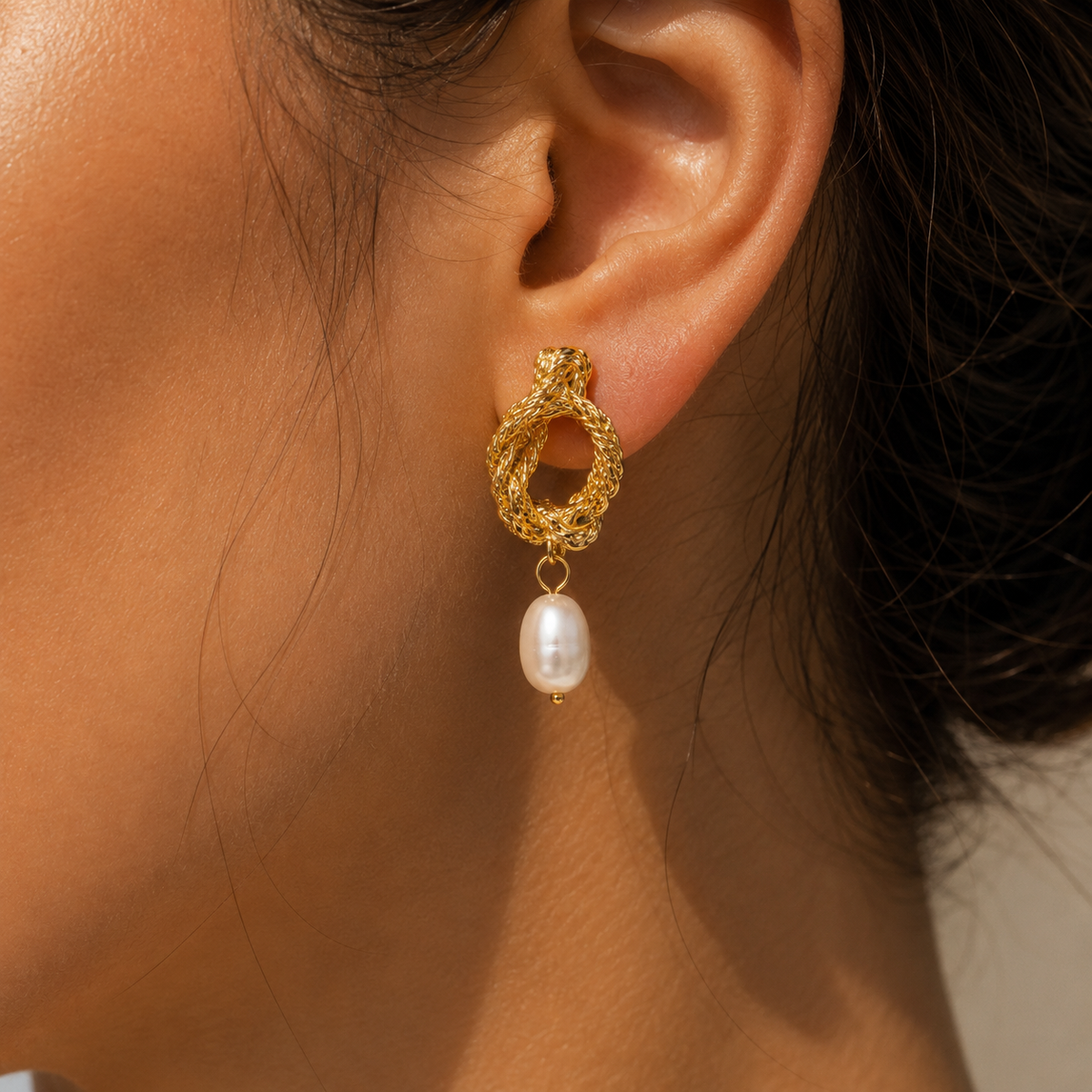 Pearl Twist Earrings