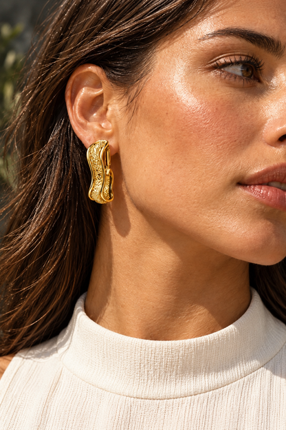Sculpted Wave Earrings