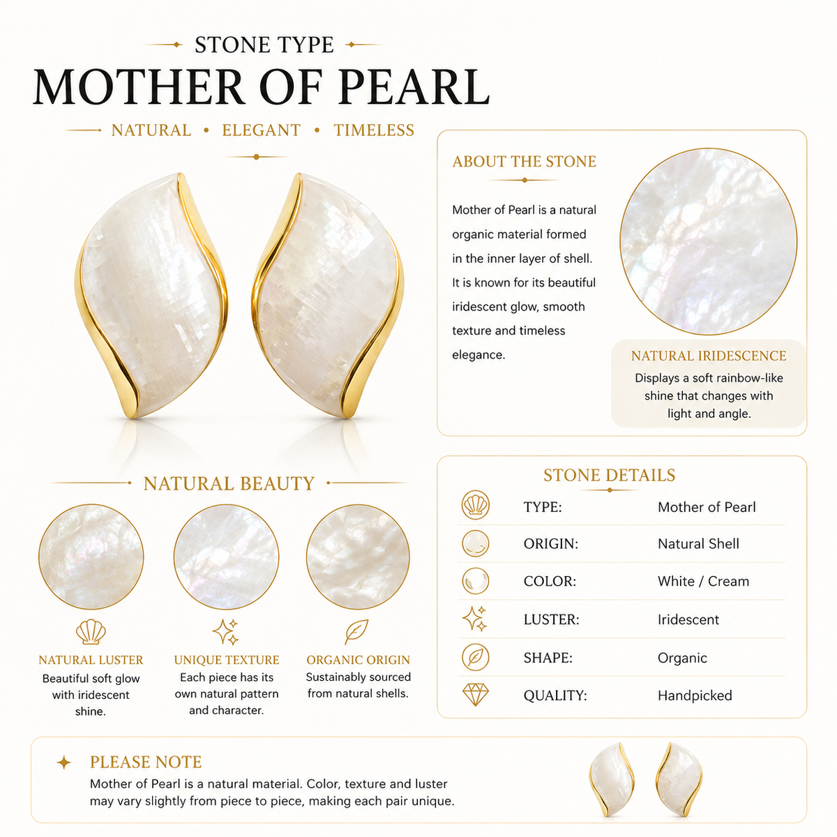 Luna Shell Stud Earrings