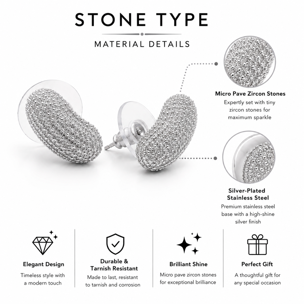 Silver Eclipse Earrings