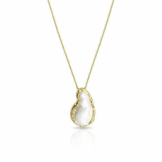 Organic Pearl Pendant Necklace