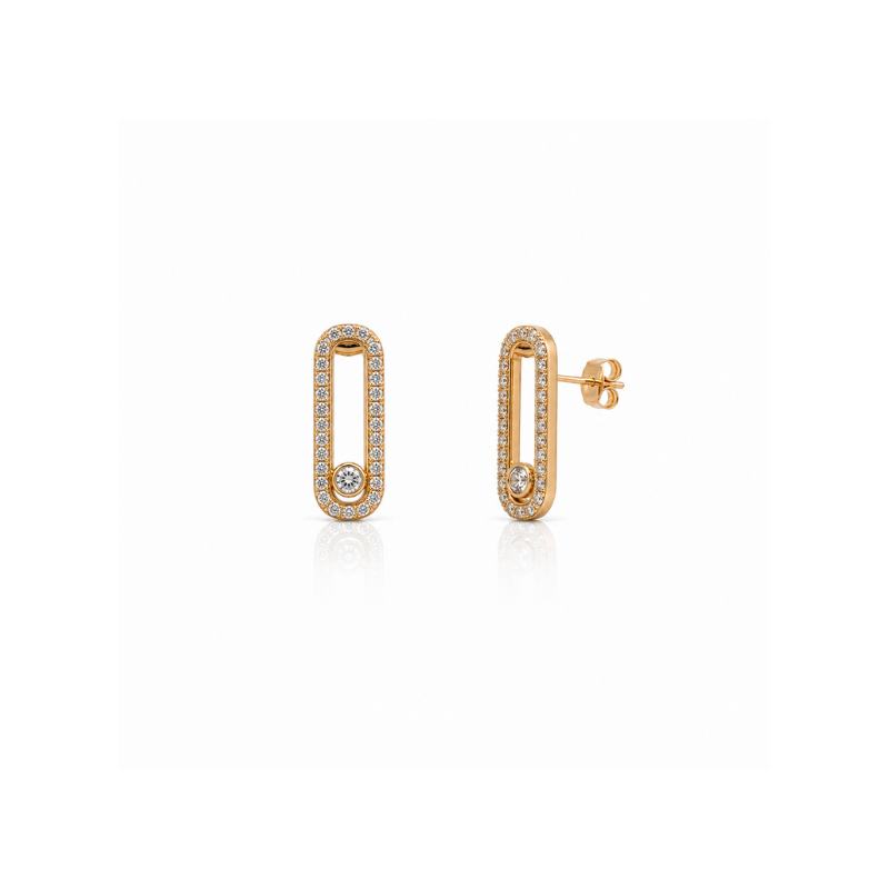 Celeste Link Crystal Earrings