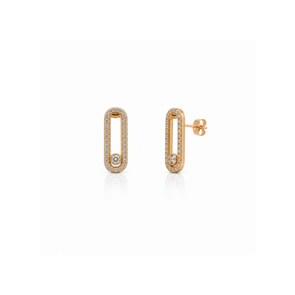 Celeste Link Crystal Earrings