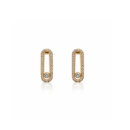 Celeste Link Crystal Earrings