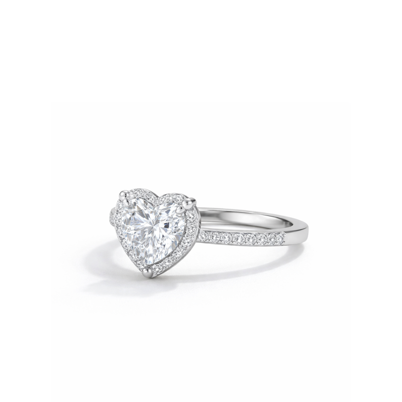 Heart Halo Spark Ring